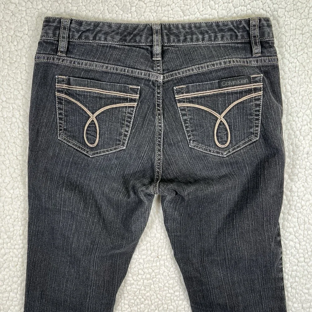 Calvin Klein Jeans‎ Women's Size 4P (Actual 30x25) Black Skinny Mid Rise